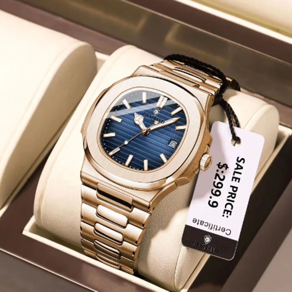 Smartwatch New Watches For Men - جديد سويسرا رجل عادية ارتفع الذهب