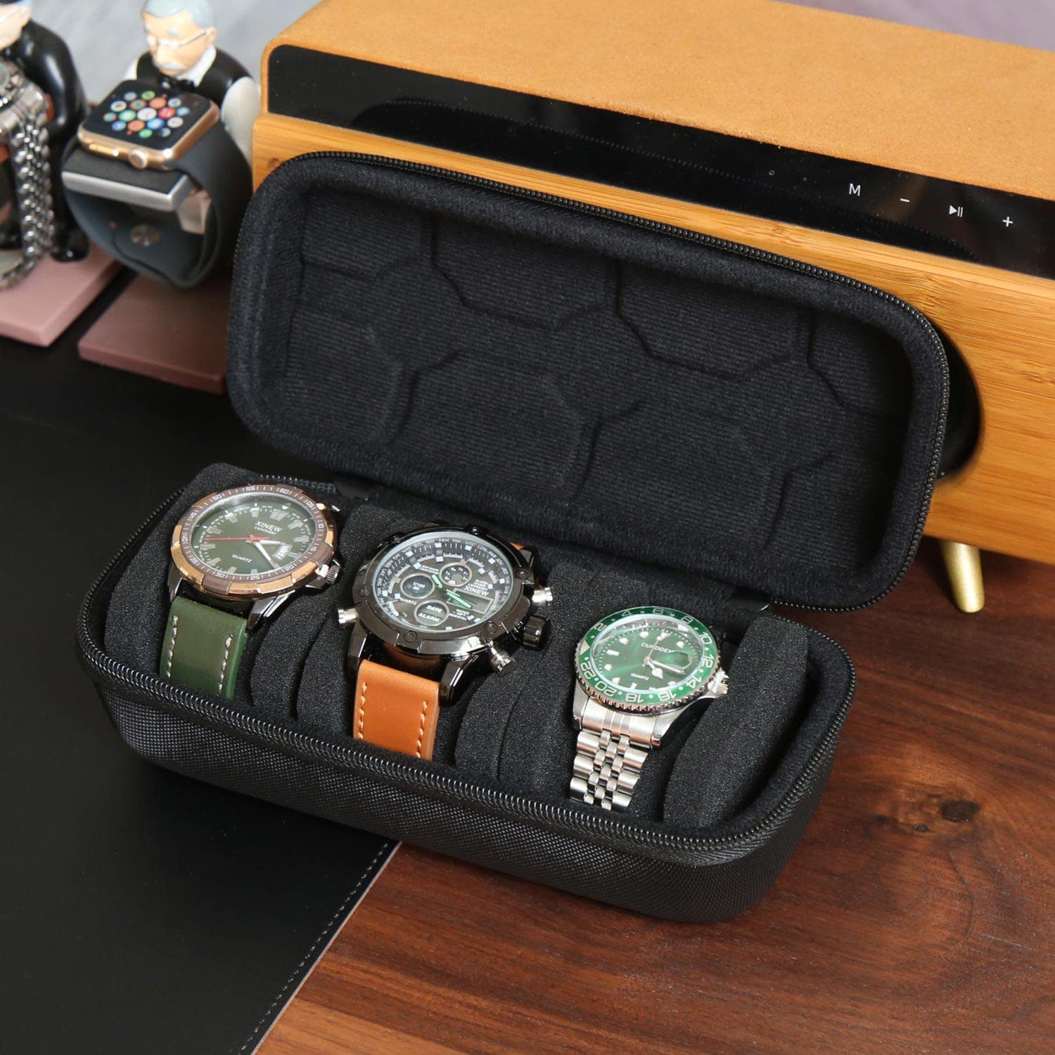 Smartwatch I Watches - منظم صندوق الساعة للرجال أو النساء،