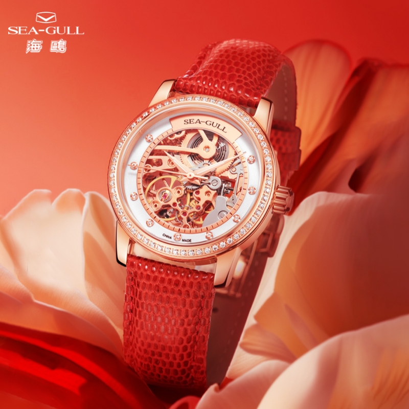 Skeleton Mechanical Watch - ساعة يد نسائية ميكانيكية من Sea-Gull،