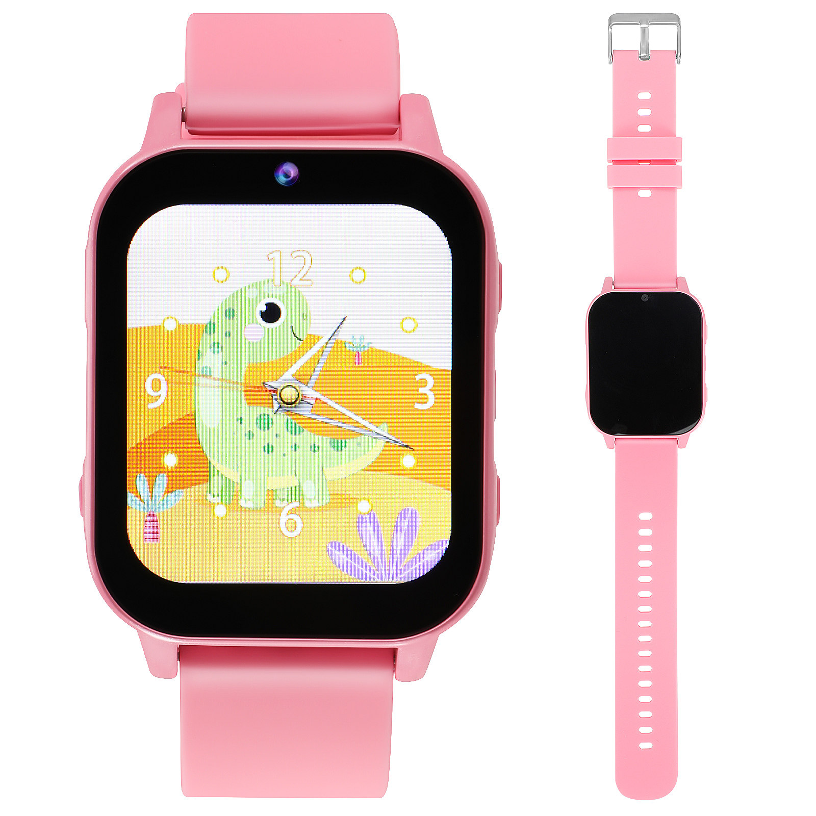 Smartwatch Pink Watches For Kids - ساعة ذكية للأطفال مع ألعاب تعليمية،