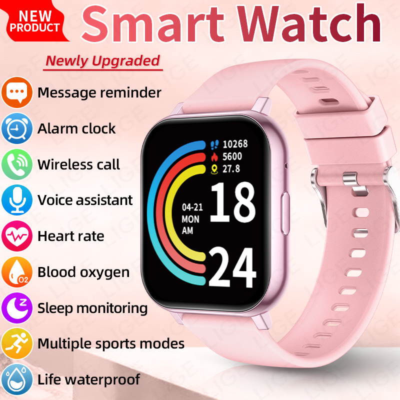 Smartwatch Watches Birthday Gift For Men - ساعة ذكية LIGE للرجال والنساء، ساعة