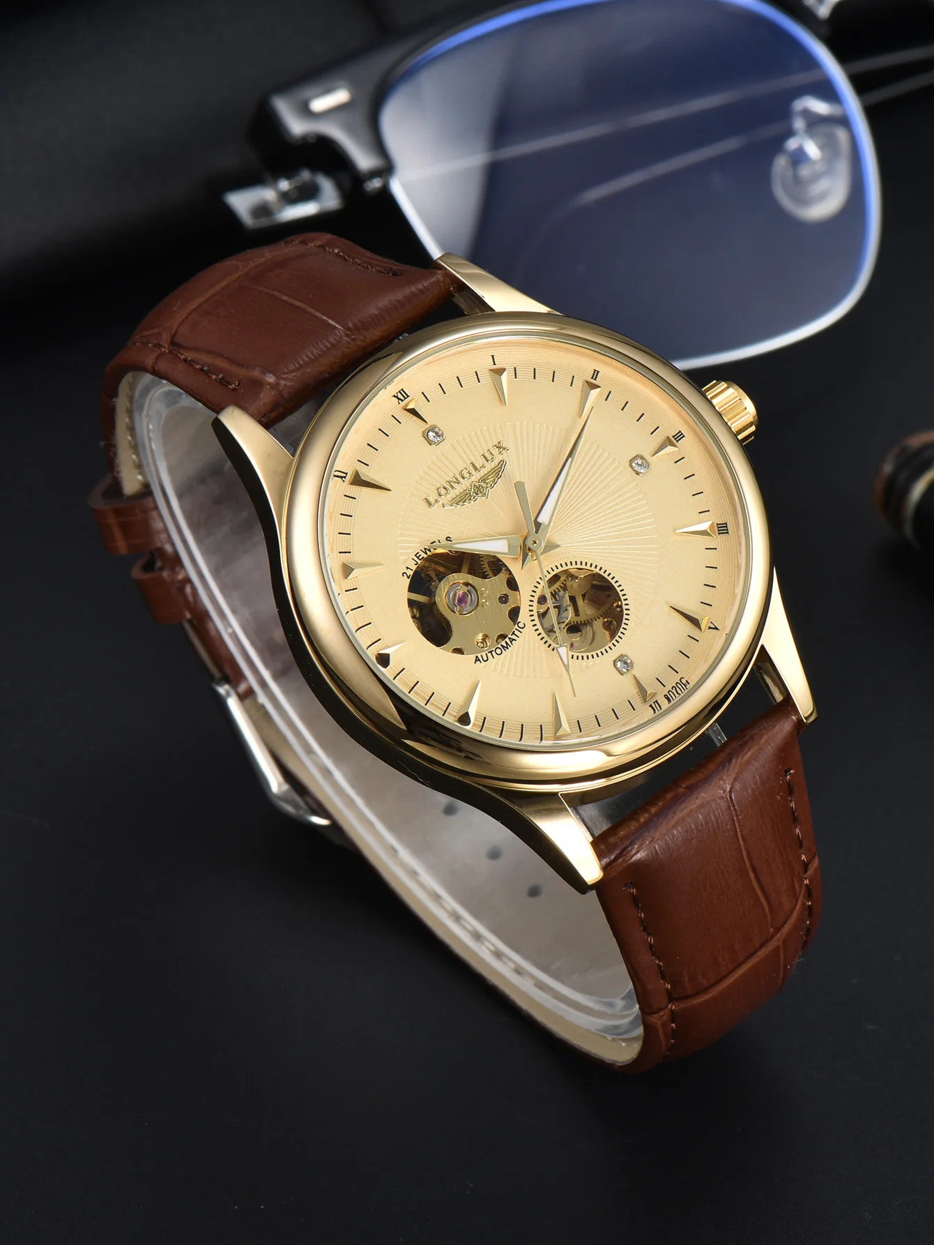 Seiko Watch Presage - ساعة يد أوتوماتيكية أنيقة من LONGLUX،