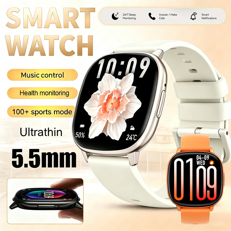 ساعة ذكية نحيفة للغاية 5.5 مم  - مراجعة Smartwatch Health Watches وسعره