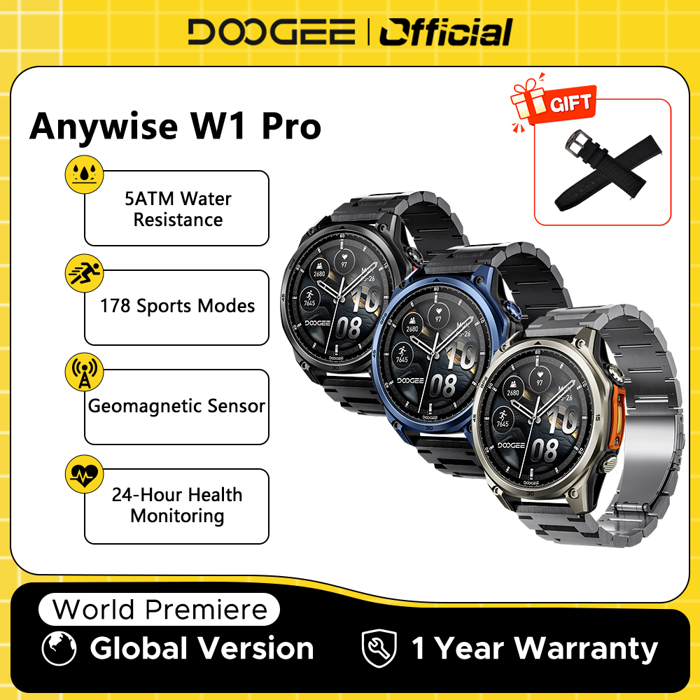 DOOGEE ANYWISE W1 PRO Smartwat - مراجعة Smartwatch Health Watches وسعره