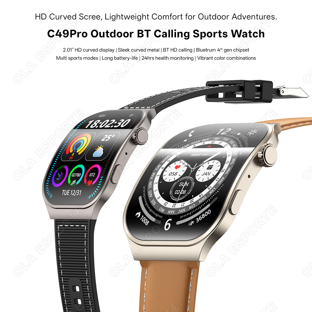 ساعة ذكية جديدة بشاشة منحنية 2 - مراجعة Smartwatch Health Watches وسعره
