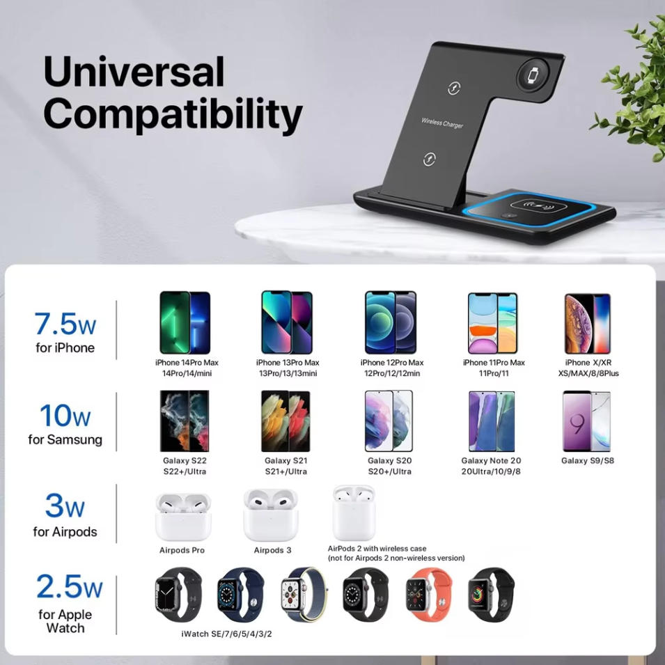 محطة شحن لاسلكي سريعة 3 في 1 م - مراجعة Smartwatch Watches Xiaomi وسعره