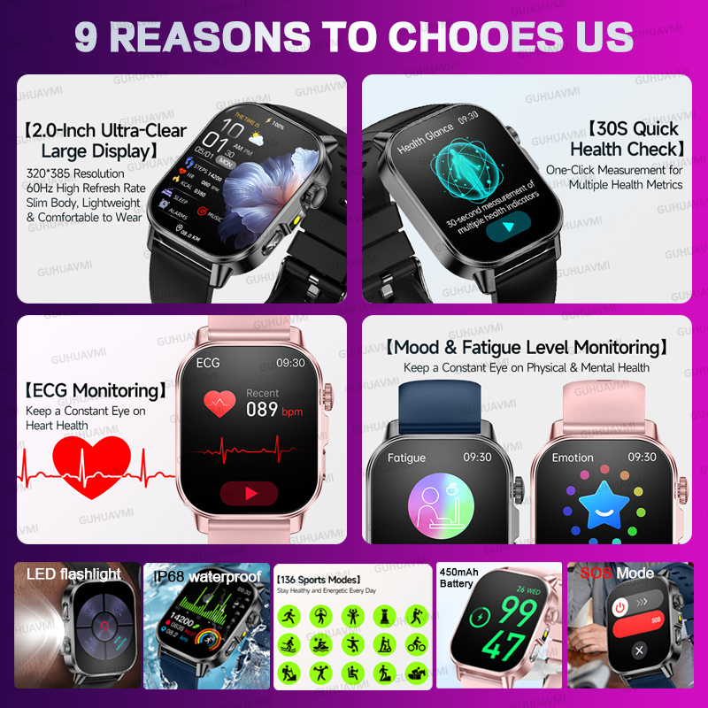 ساعة ذكية لفحص صحة المرأة: تخط - مراجعة Smartwatch Health Watches وسعره