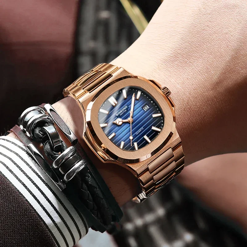 جديد سويسرا رجل عادية ارتفع ال - مراجعة Smartwatch New Watches For Men وسعره