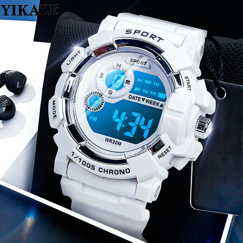 ساعات YIKAZE للأطفال، ساعات من - مراجعة Smartwatch Digital Watches For Kid Boy With Alarm وسعره
