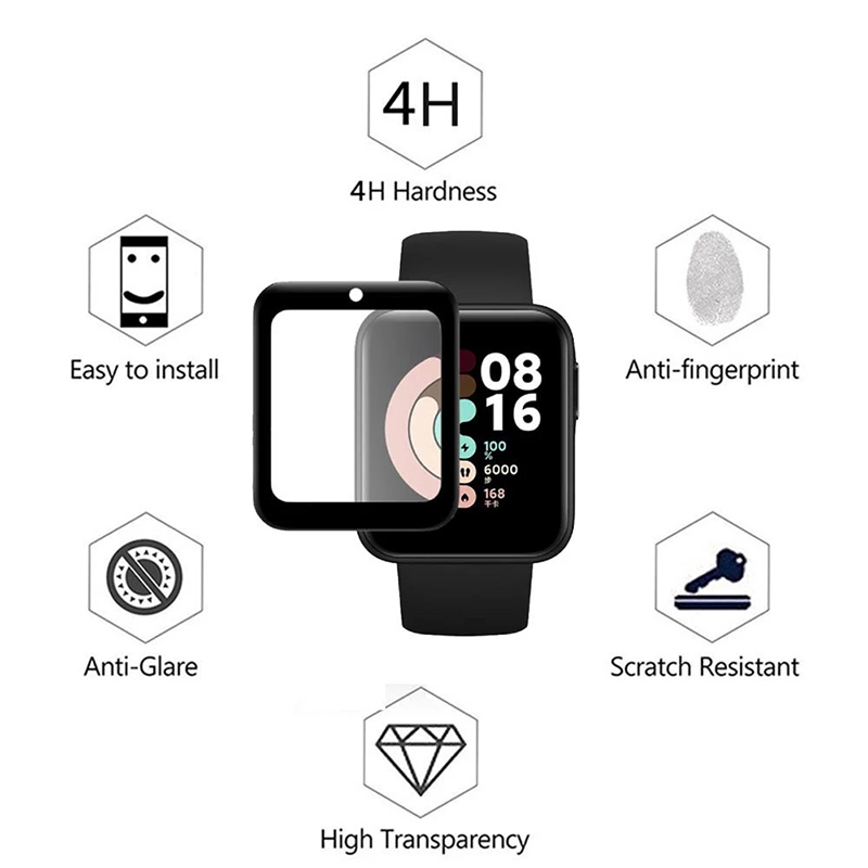2 قطعة الزجاج المقسى لساعة Red - مراجعة Smartwatch Watches Xiaomi وسعره