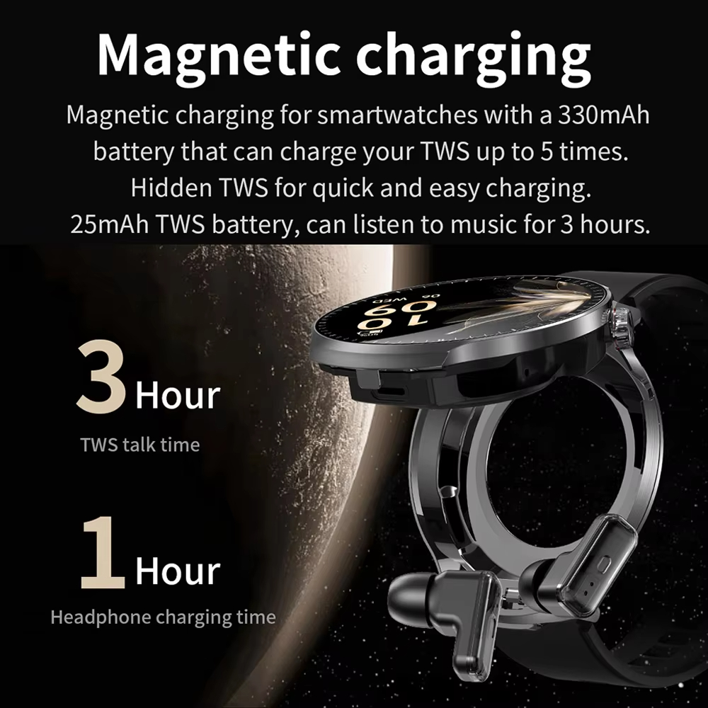 ساعة ذكية TWS 2 في 1 مع سماعات - مراجعة Smartwatch Noise Watches For Men وسعره