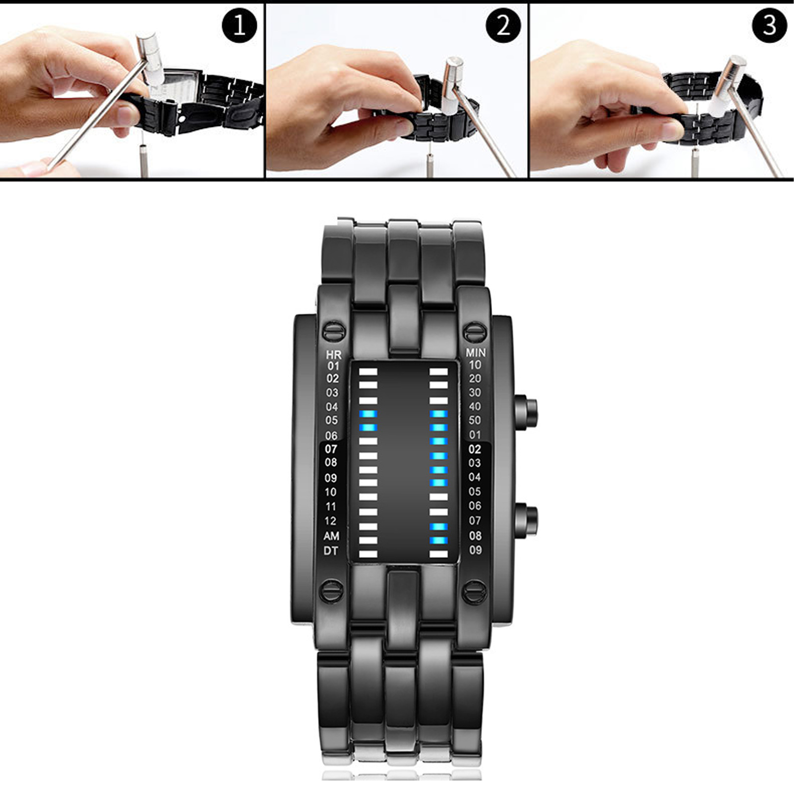 ساعة إلكترونية رقمية LED زرقاء - مراجعة Smartwatch Premium Watches For Women وسعره