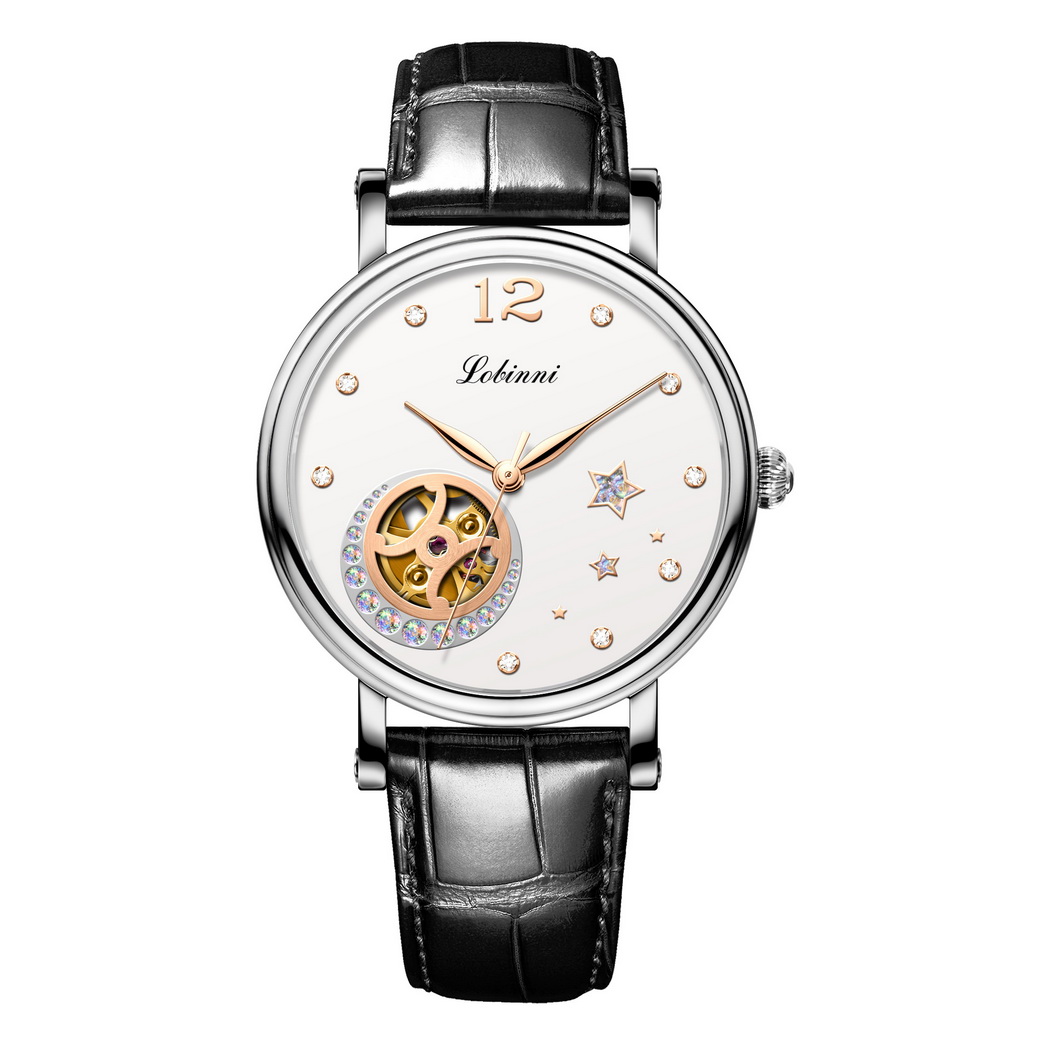 ساعات LOBINNI الفاخرة للنساء،  - مراجعة Skeleton Mechanical Watch وسعره