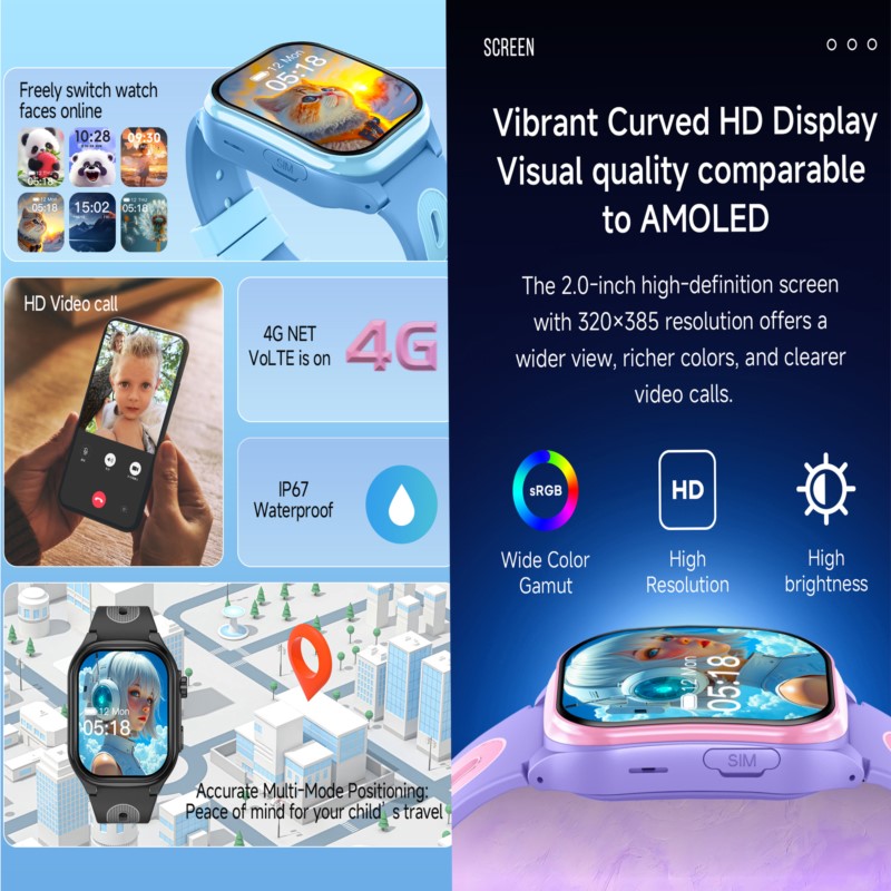 ساعة ذكية للأطفال بتقنية 4G وG - مراجعة Smartwatch Watches For Kid Boy With Gps وسعره