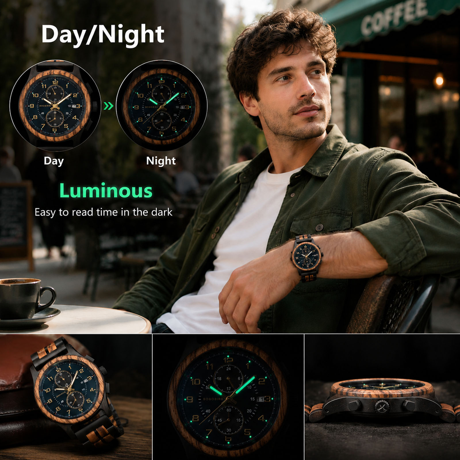 ساعة يد خشبية للرجال من BOBO B - مراجعة Smartwatch Watches Birthday Gift For Men وسعره
