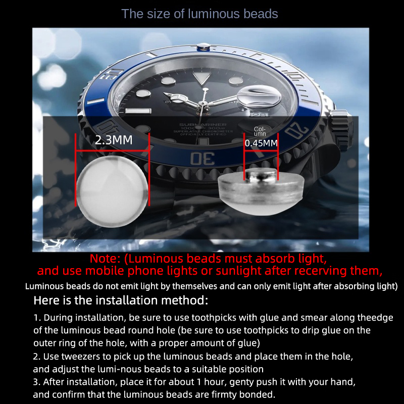 2.3x0.45 مللي متر مضيئة نقطة ل - مراجعة Rolex Watch Daytona وسعره