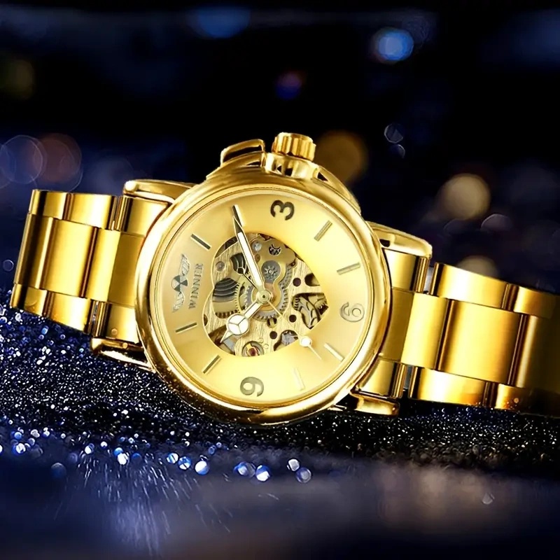 ساعة نسائية أنيقة أوتوماتيكية  - مراجعة Skeleton Mechanical Watch وسعره