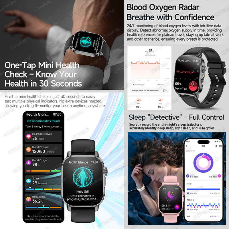GUHUAVMI 2026 ساعة ذكية جديدة  - مراجعة Smartwatch Health Watches وسعره