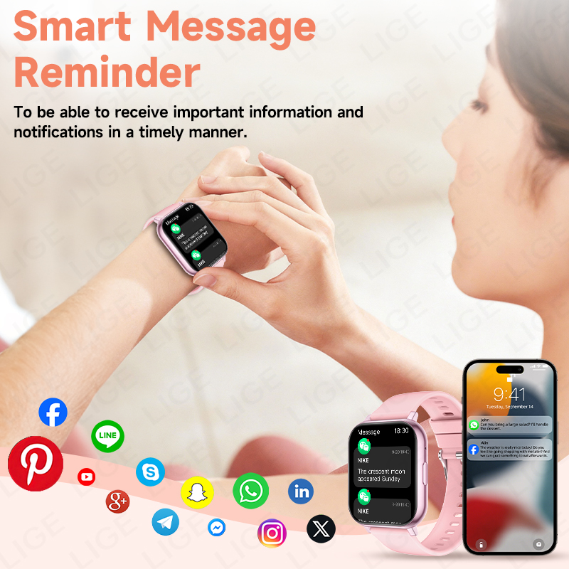 ساعة ذكية LIGE للرجال والنساء، - مراجعة Smartwatch Watches Birthday Gift For Men وسعره