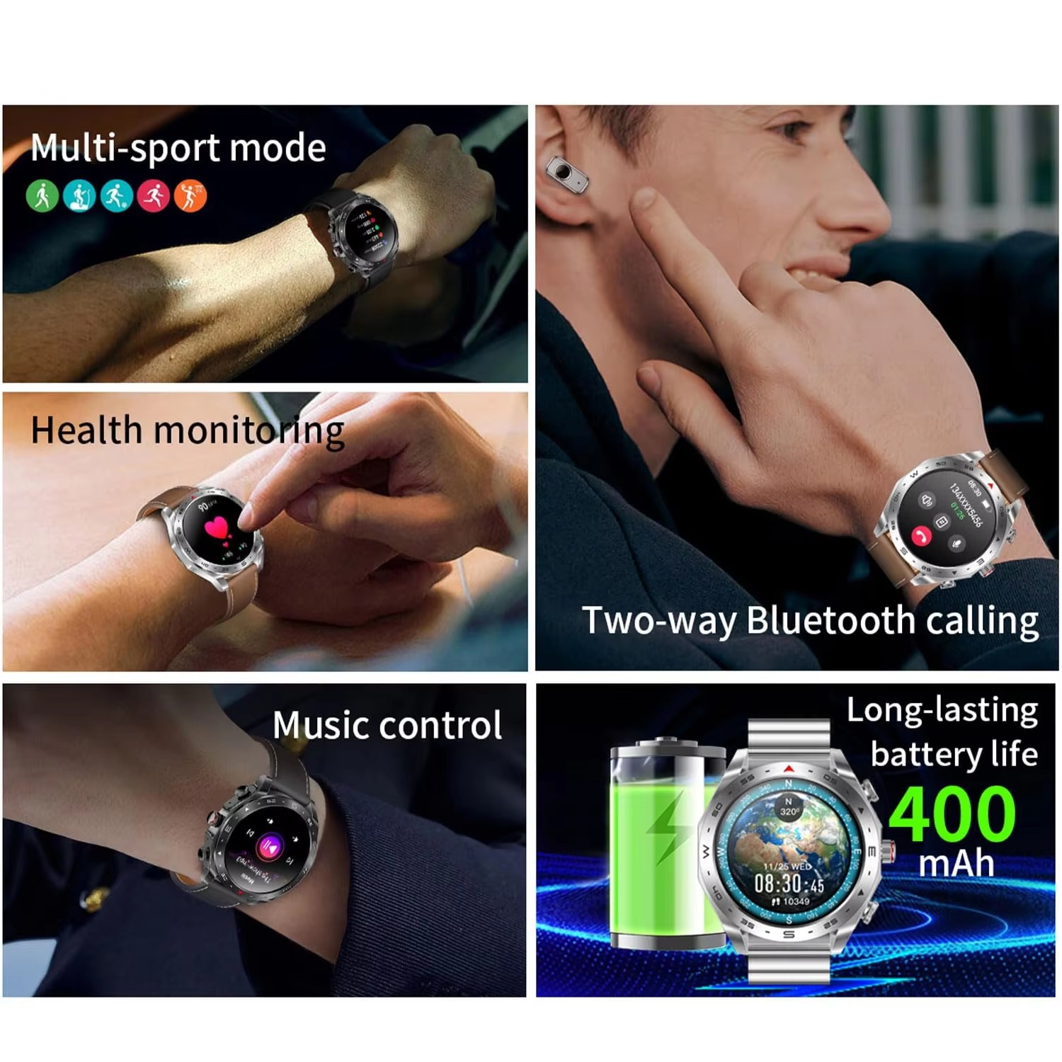 ساعة ذكية للأعمال 2 في 1 مع سم - مراجعة Smartwatch Noise Watches For Men وسعره