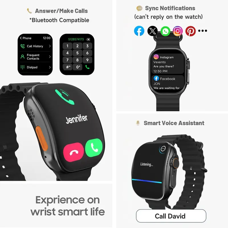 ساعة ذكية للنساء والرجال، شاشة - مراجعة Smartwatch Watches Birthday Gift For Men وسعره