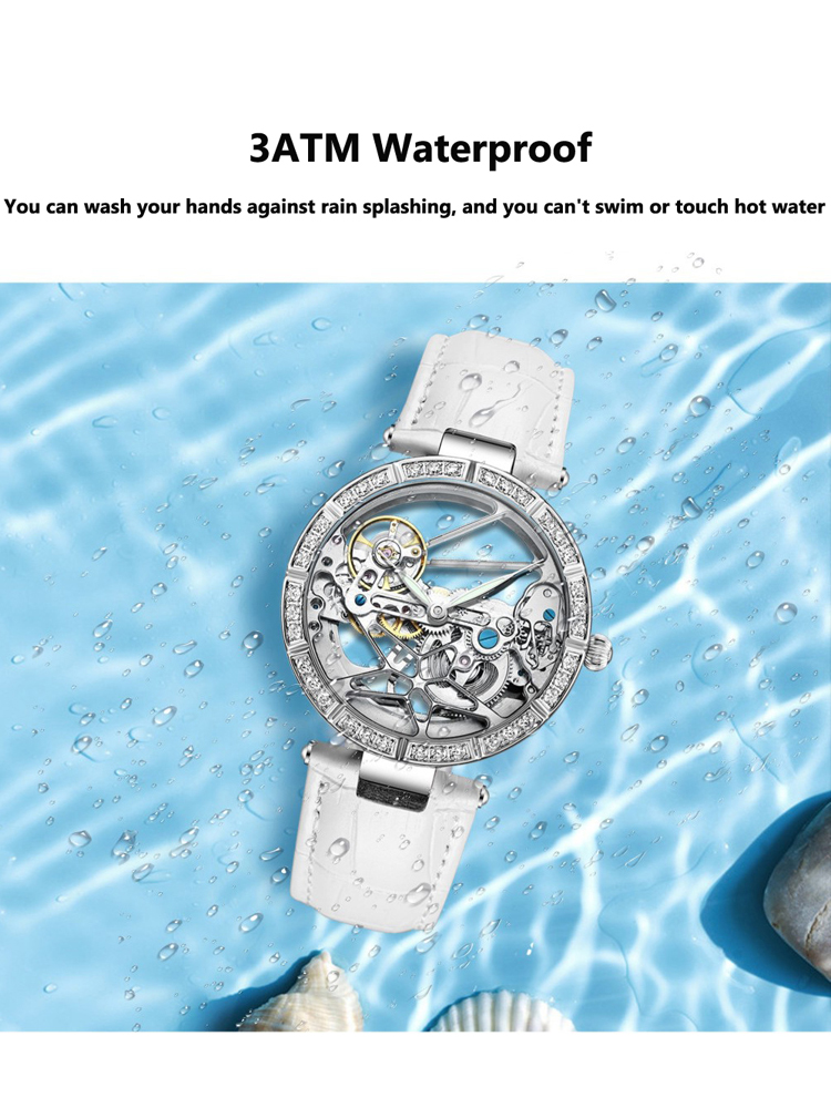 ساعات عصرية فاخرة بمينا فضي هي - مراجعة Skeleton Mechanical Watch وسعره