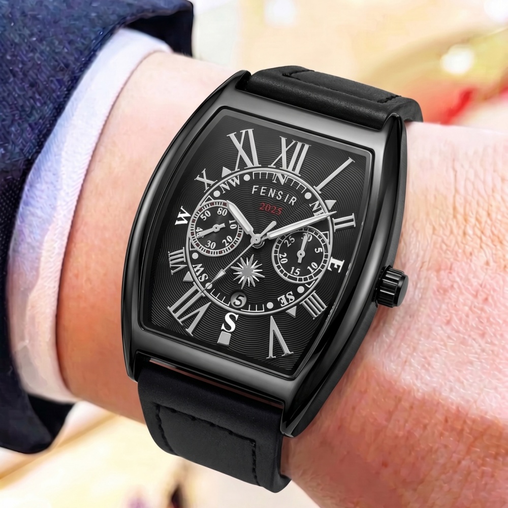 ساعة رجالية فاخرة بحركة كوارتز - مراجعة Smartwatch Vintage Watches For Men وسعره