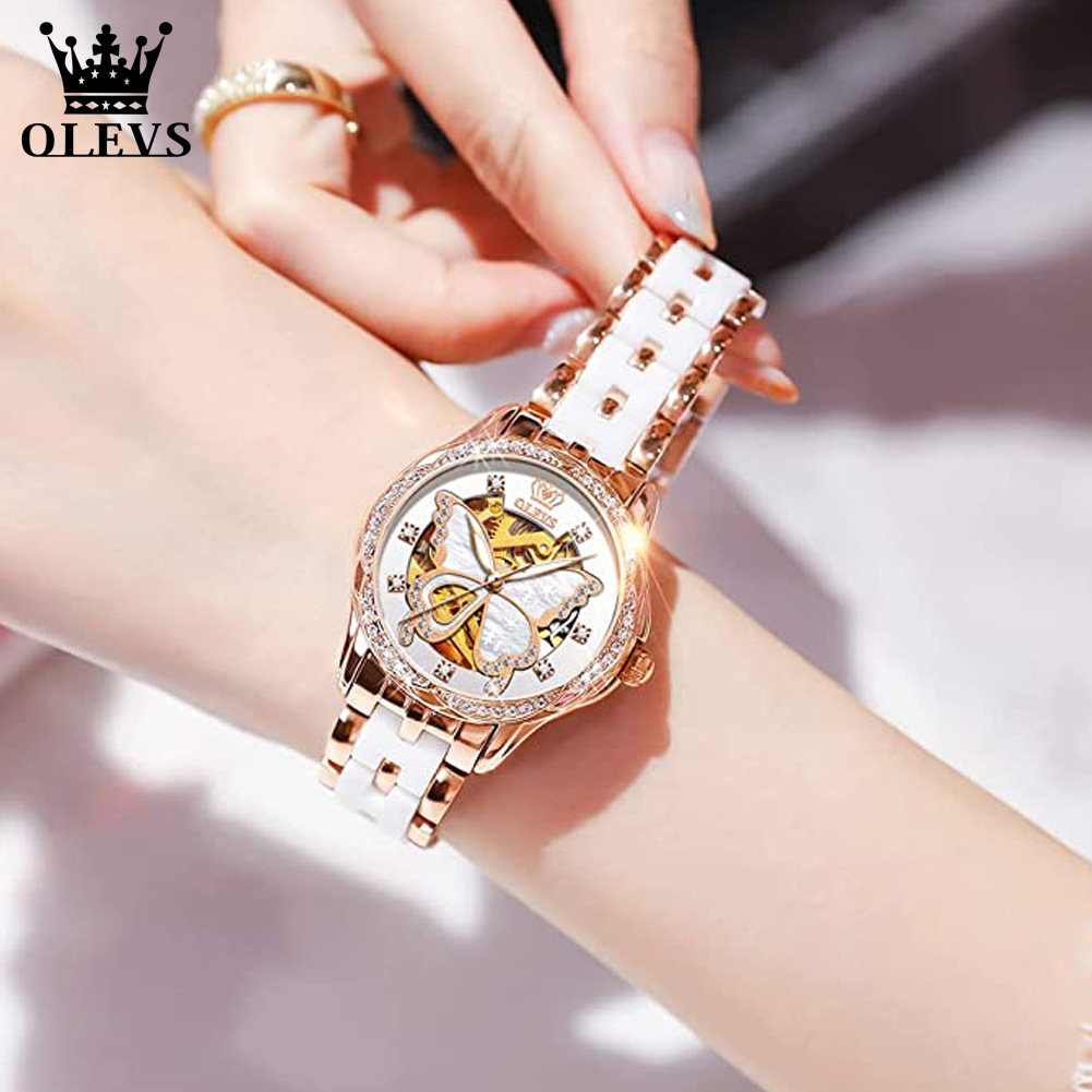 OLEVS للنساء ساعات أوتوماتيكية - مراجعة Skeleton Mechanical Watch وسعره